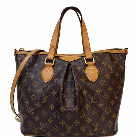 LOUIS VUITTON Palermo PM Monogram Canvas Shoulder Bag Brown