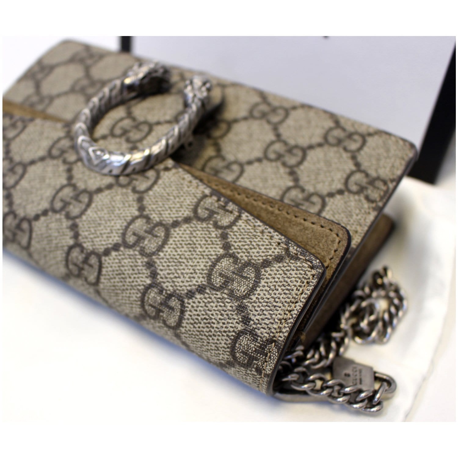 Gucci Dionysus Super Mini Gold Leather Cross-body Bag