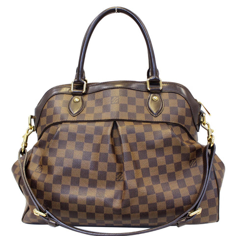 LOUIS VUITTON Trevi GM Damier Ebene 2way Shoulder Handbag Brown