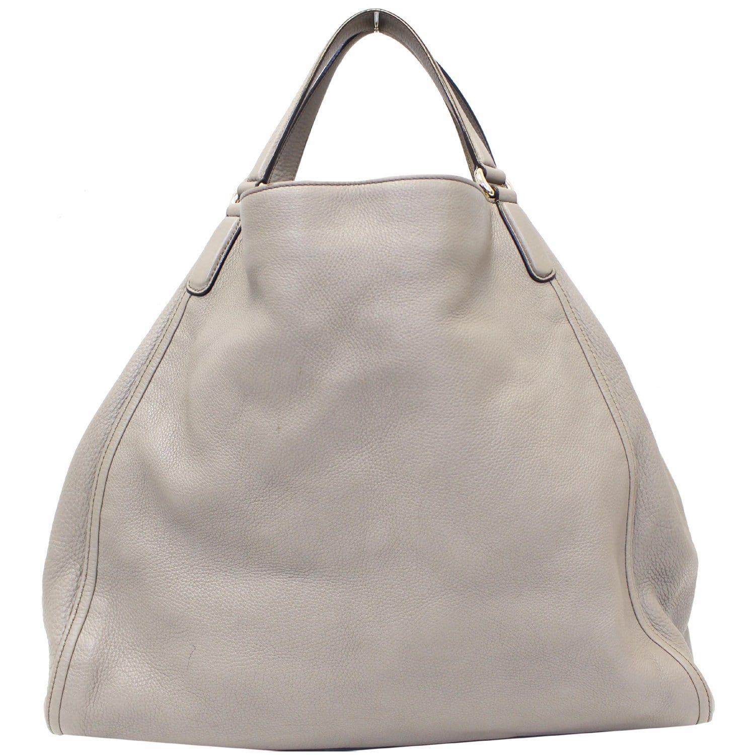 GUCCI Soho Leather Large Tote Shoulder Bag Taupe