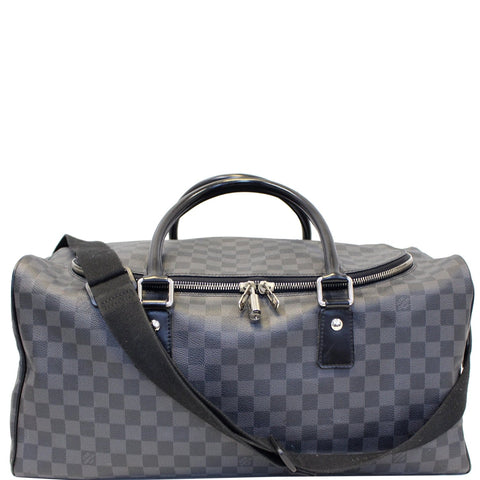 LOUIS VUITTON Roadster Damier Graphite Travel Bag Black