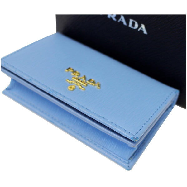 Prada Saffiano Wallet in Leather - Laid Closed 