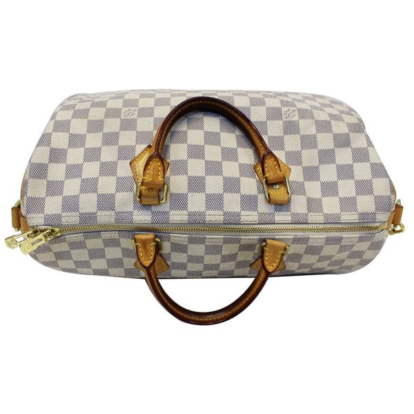 Top View Lv Speedy 35 Damier Azur Shoulder Bag