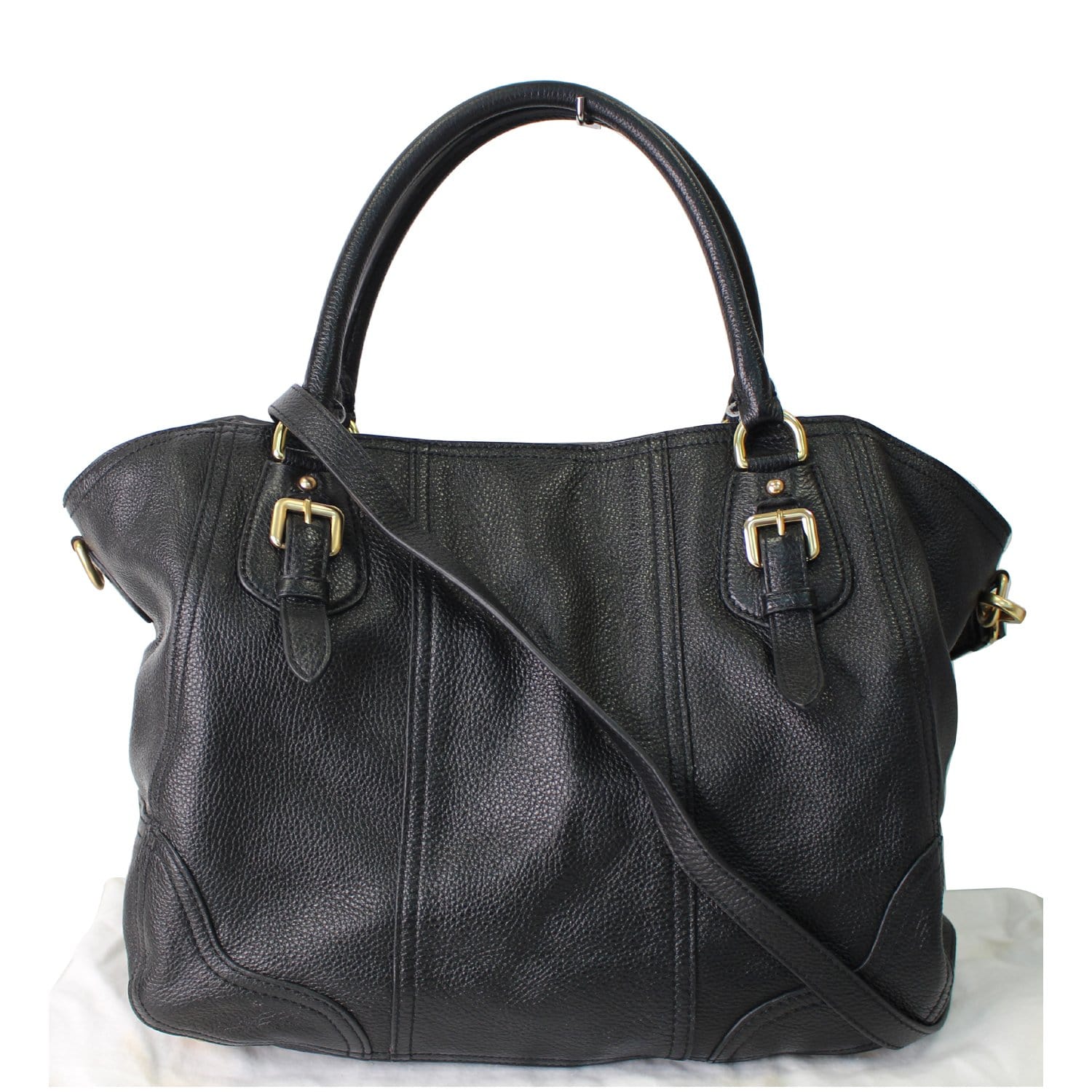 cervo leather backpack PRADA Cervo Antik Deerskin Leather Shoulder Bag Black BR3787
