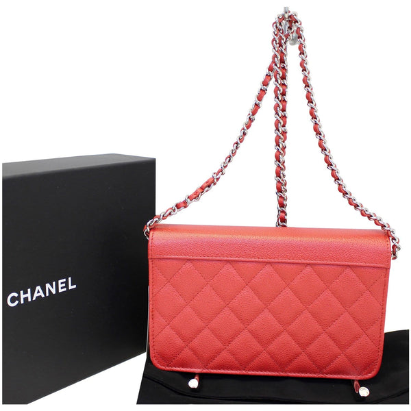 CHANEL Wallet on Chain Grained Calfskin Leather Shoulder Crossbody Bag-US