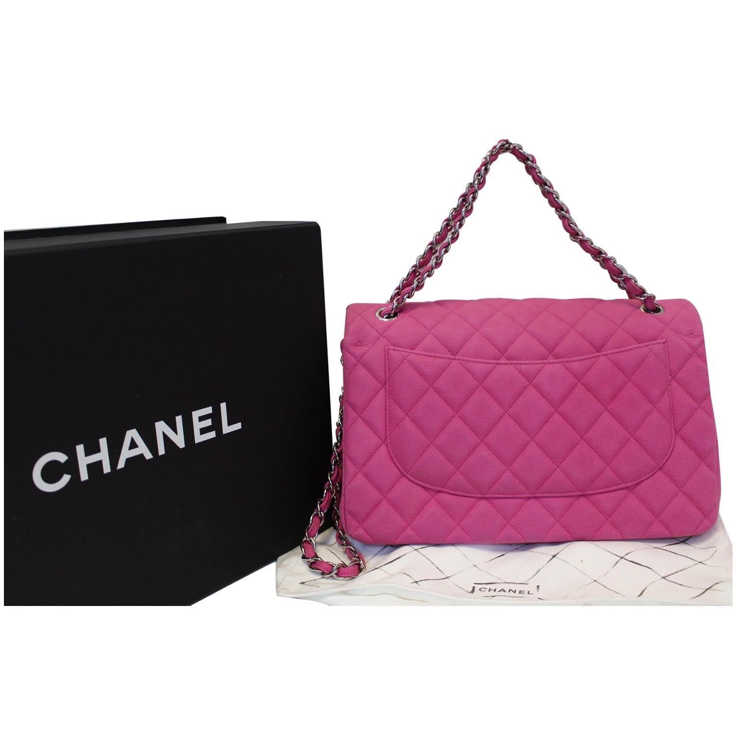 Chanel Classic Double Flap Bag Quilted Caviar Jumbo by Rebag x FabFitFun -  FabFitFun