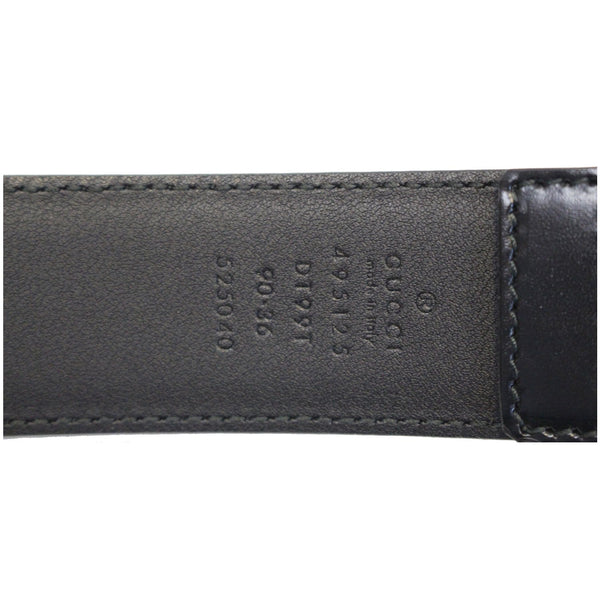 GUCCI Web Leather Belt Black 495125 Size 36-US