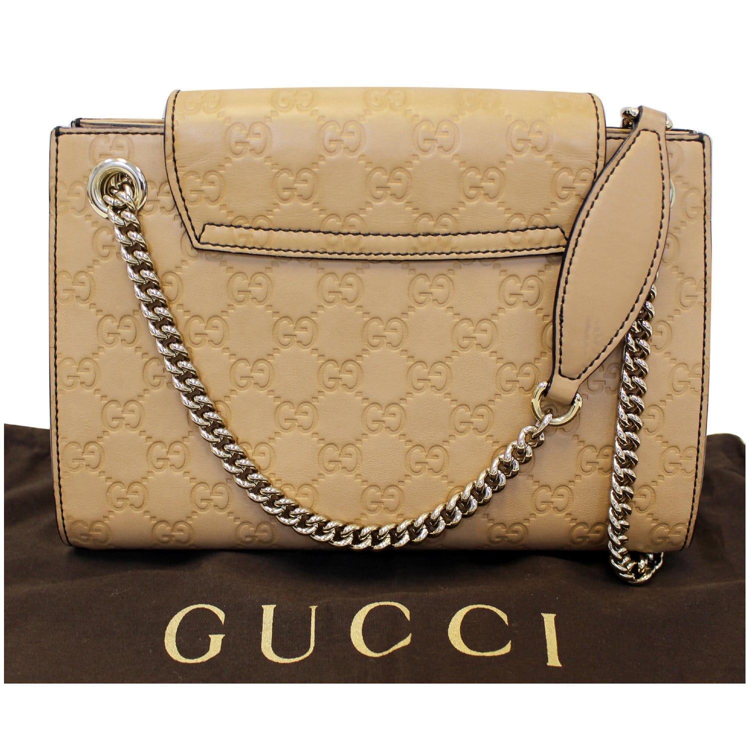 Gucci Beige Original GG Canvas Emily Chain Shoulder Large