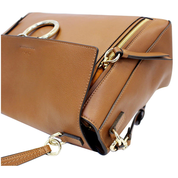 CHLOE Faye Day Mixed Flap Leather Medium Shoulder Bag Tan-US