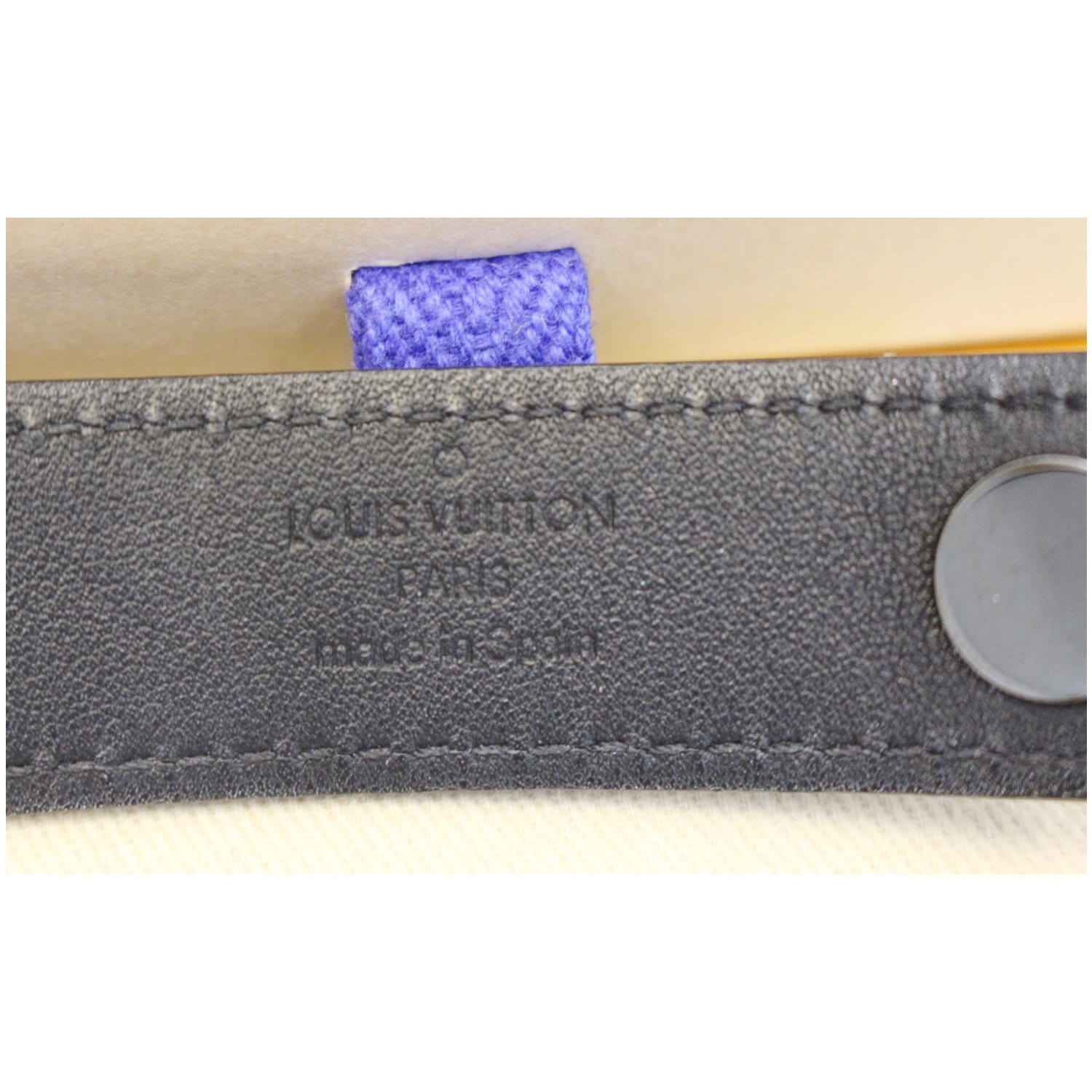 Authentic Louis Vuitton Monogram Eclipse Hockenheim Bracelet Size