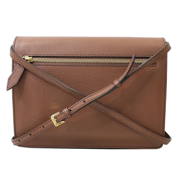 BURBERRY Small Macken House Check Crossbody Bag Tan