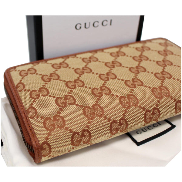 GUCCI Zip Around NY New York Yankees Patch Wallet Brown 547791 - Last Call