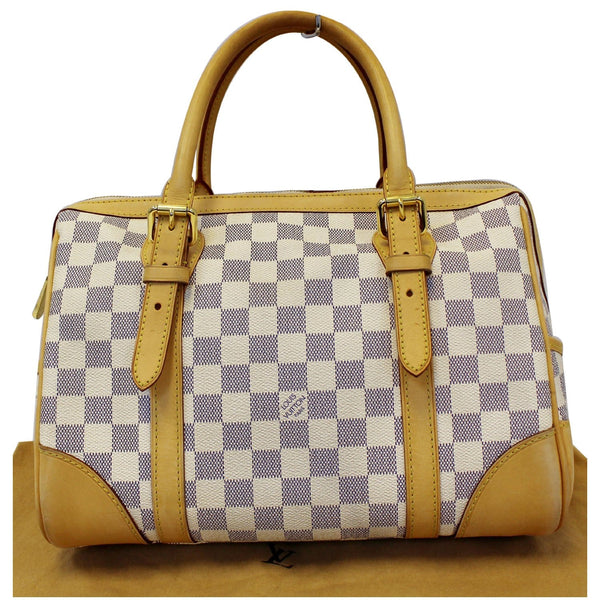 LOUIS VUITTON Berkeley Damier Azur Satchel Handbag White-US