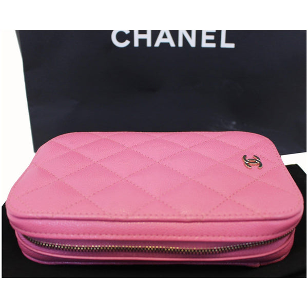 CHANEL Wallet On Chain WOC Caviar Leather Phone Holder Pink-US