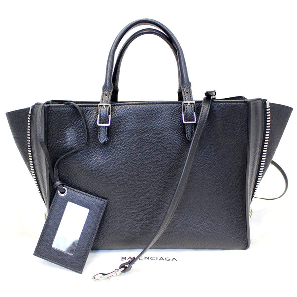 Balenciaga Black Leather Shoulder bag - front view