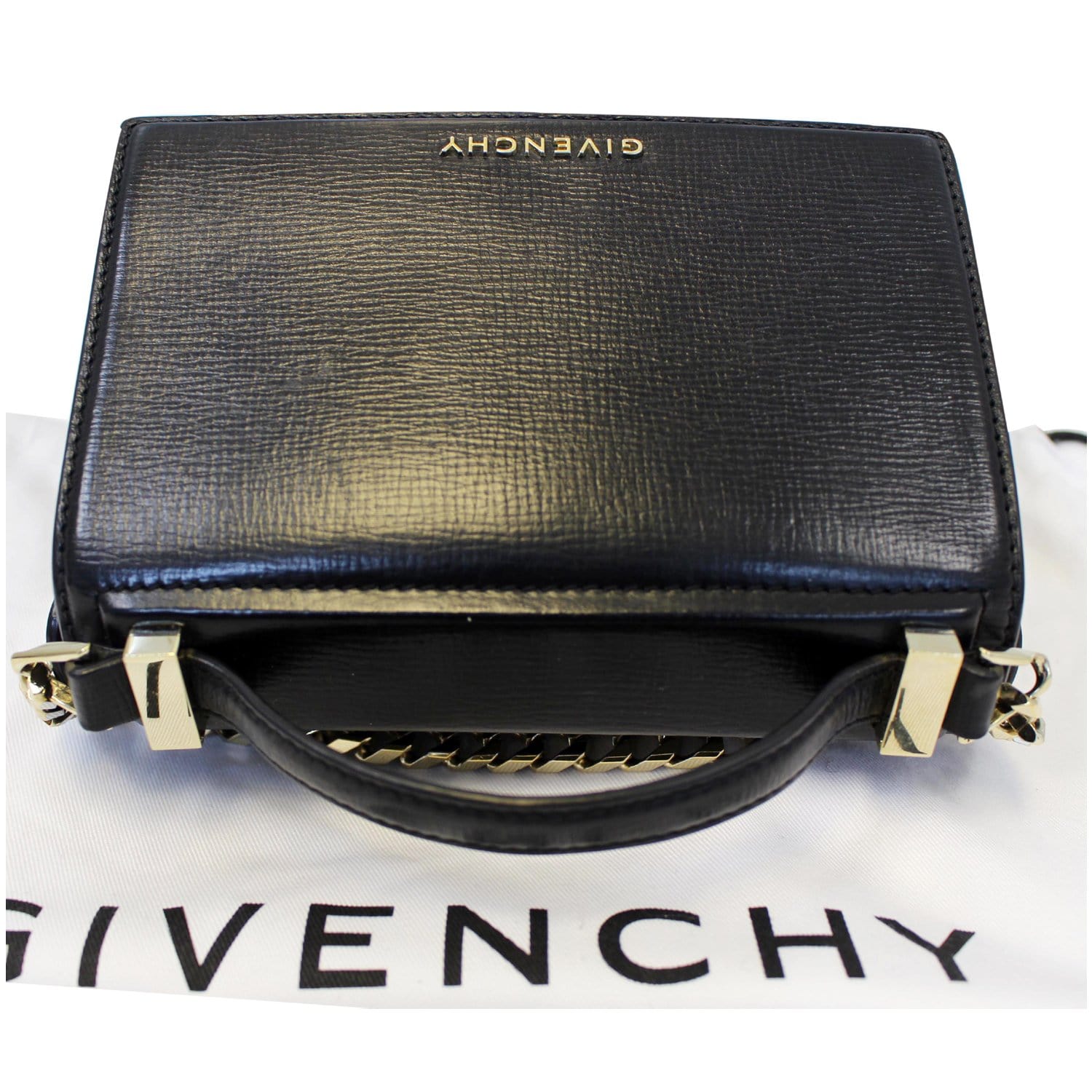 GIVENCHY Mini Pandora Box Calfskin Leather Chain Crossbody Bag
