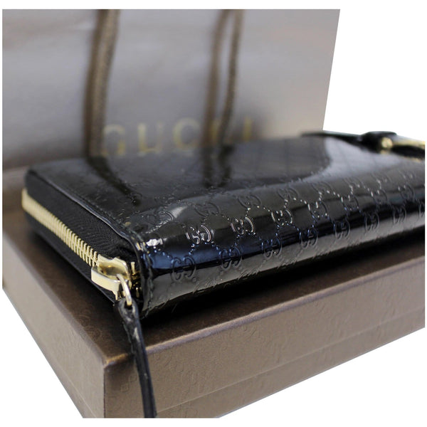 Gucci Wallet Nice Microguccissima Patent Leather black