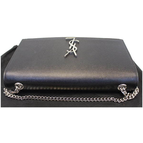 YVES SAINT LAURENT Kate Large Grain De Poudre Leather Shoulder Bag Black