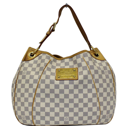 LOUIS VUITTON Galliera PM Damier Azur Shoulder Bag White