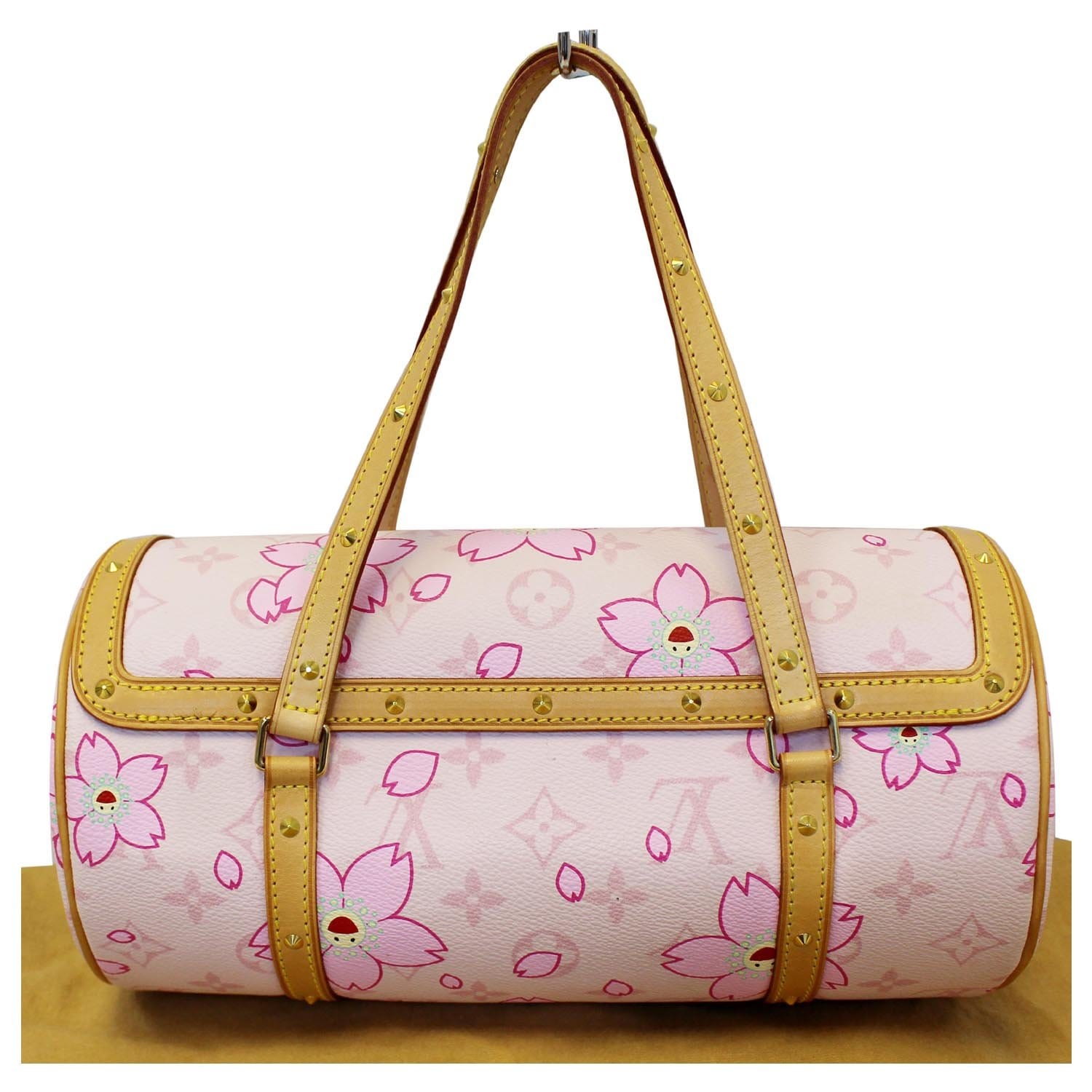 LOUIS VUITTON Auth Pink Noefull FO0173 Tote Shoulder Handbag Bag FLORAL  FLower