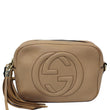 GUCCI Soho Disco Pebbled Leather Small Crossbody Bag Beige 308364-US