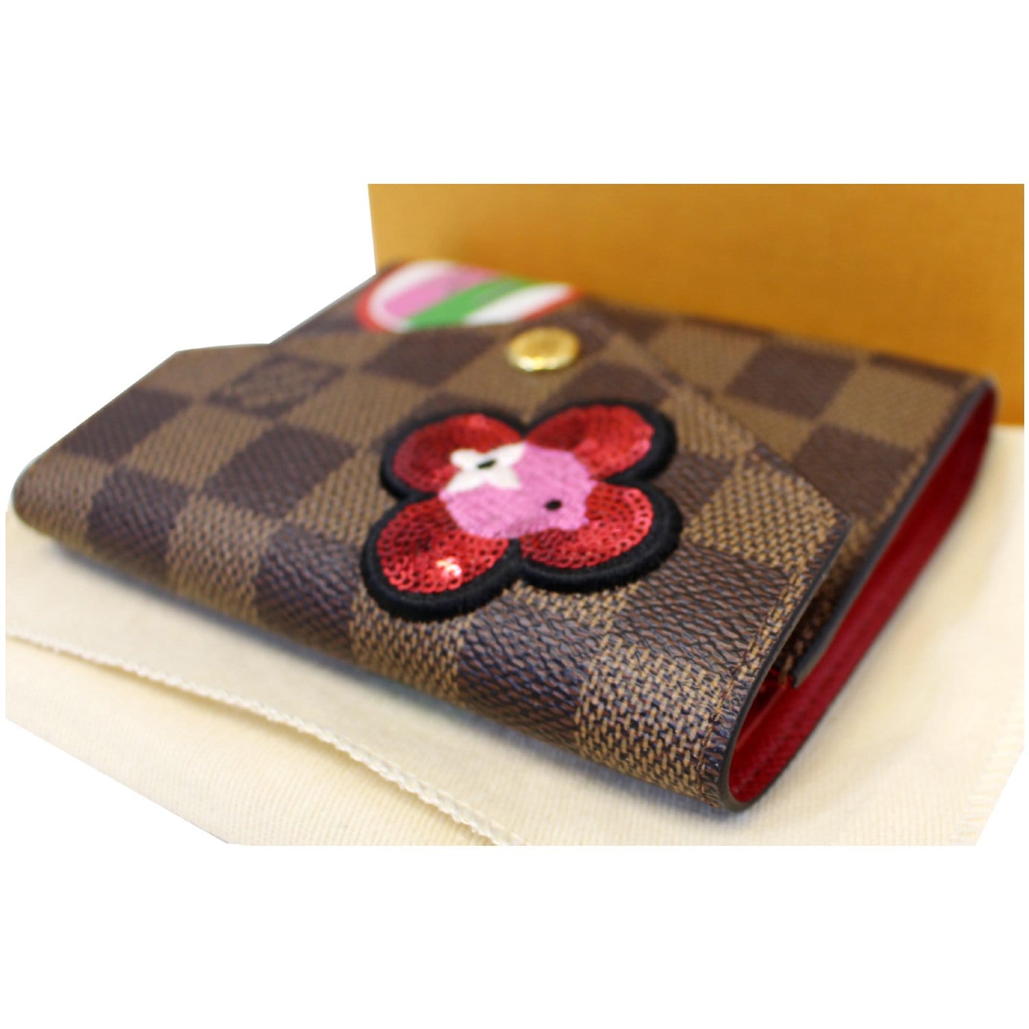 Victorine cloth wallet Louis Vuitton Brown in Cloth - 32664592