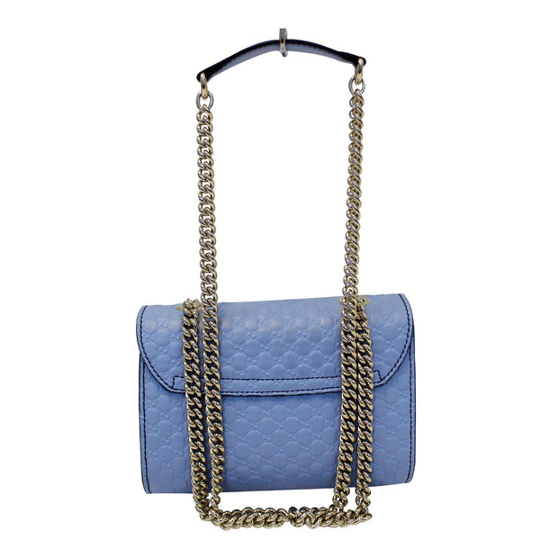 Gucci Shoulder Bag Emily Mini Microguccissima Light Blue - chain