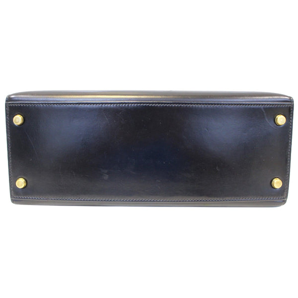 HERMES Kelly Sellier 28 Box Leather Bag Black-US