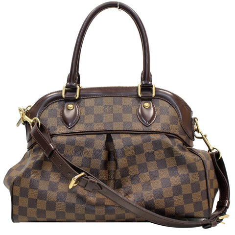 LOUIS VUITTON Trevi PM Damier Ebene Shoulder Bag Brown