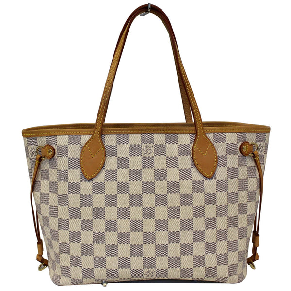 Louis Vuitton Neverfull PM Damier Azur Tote Bag - front view