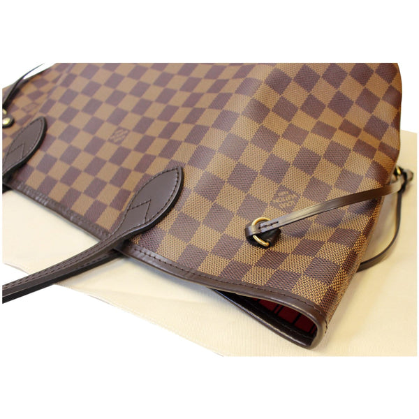 Louis Vuitton Neverfull MM Damier Ebene Tote Bag - side view