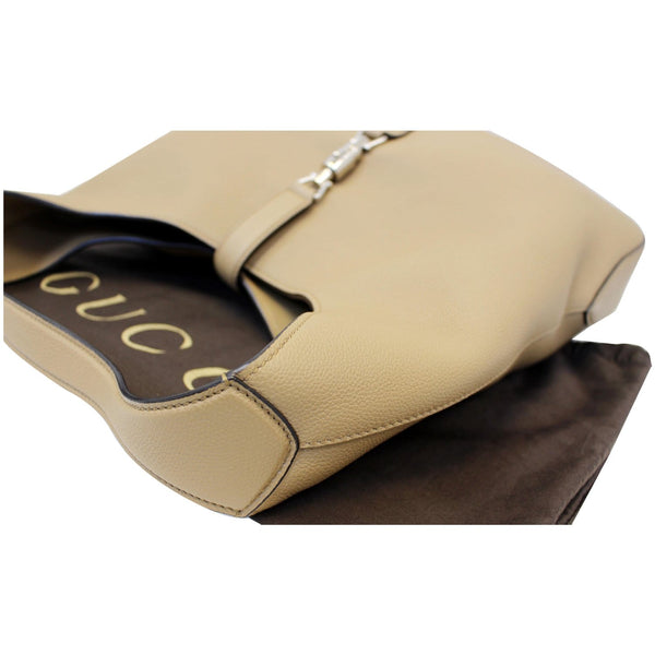 Gucci Jackie Soft Leather Hobo Bag - Gucci Shoulder bag - plain brown exterior