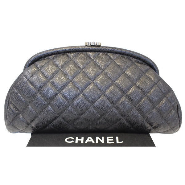 CHANEL Timeless Caviar Quilted Leather Clutch Black-US