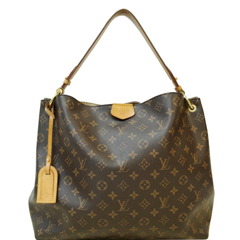 LOUIS VUITTON Graceful MM Monogram Canvas Shoulder Bag Brown
