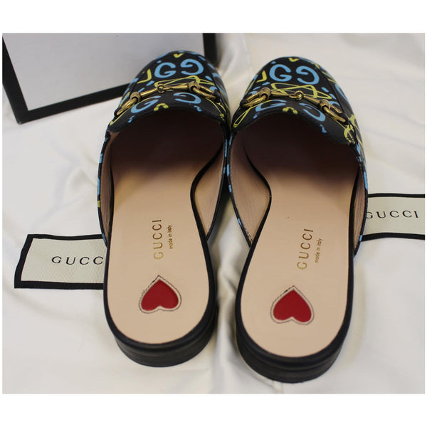 GUCCI Princetown Gucci Ghost Print Flats Black US 7-US