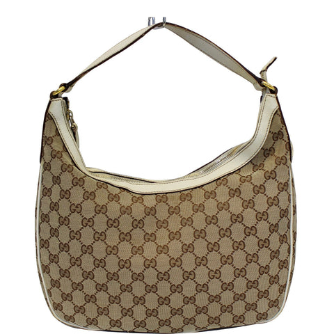GUCCI Charmy GG Canvas Hobo Bag Beige 153010