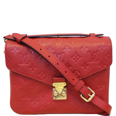 LOUIS VUITTON Metis Pochette Empreinte Leather Crossbody Bag Red