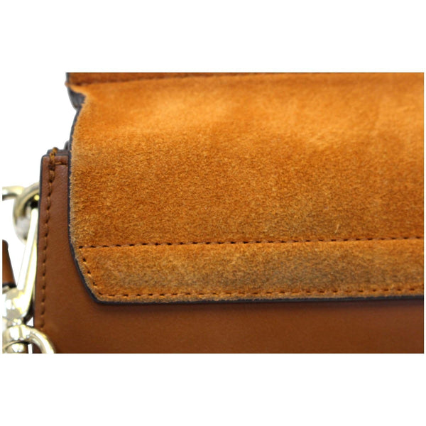 CHLOE Faye Medium Leather Shoulder Bag Brown-US