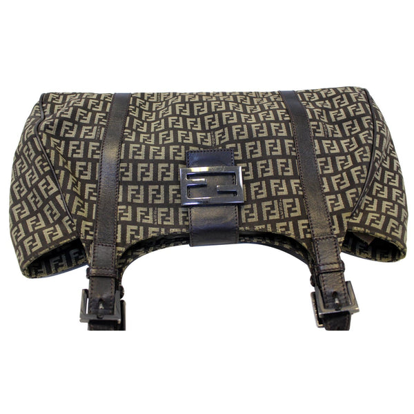 Fendi Shoulder Bag Zucchino Canvas Brown - strap