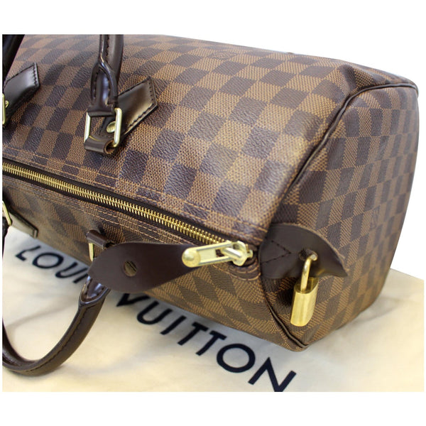 LOUIS VUITTON Speedy 35 Damier Ebene Satchel Bag Brown