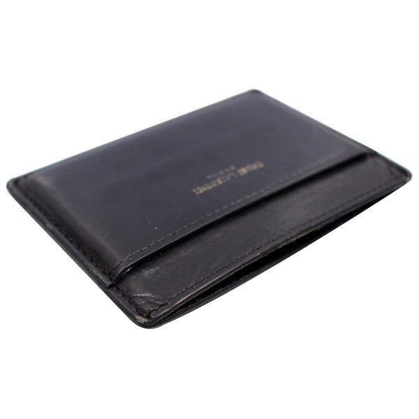 YVES SAINT LAURENT Smooth Leather Card Holder Black