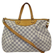 LOUIS VUITTON Siracusa GM Damier Azur Shoulder Handbag White