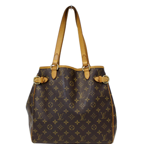 LOUIS VUITTON Batignolles Vertical Monogram Canvas Shoulder Bag Brown