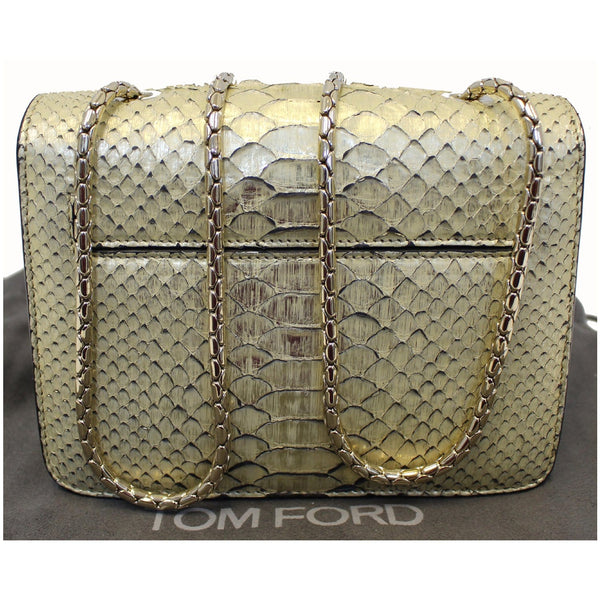 Tom Ford Shoulder Bag Sienna Python Chain Gold for sale