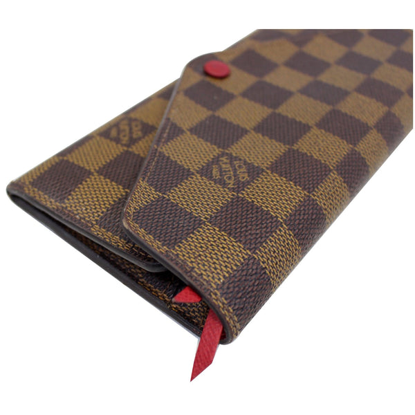 LOUIS VUITTON Josephine Damier Ebene Wallet Brown