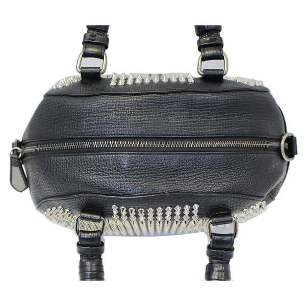 CHRISTIAN LOUBOUTIN Panettone Spike Stud Leather Satchel Bag Black-US