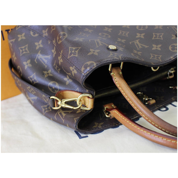 LOUIS VUITTON Montaigne MM Monogram Canvas Shoulder Bag Brown