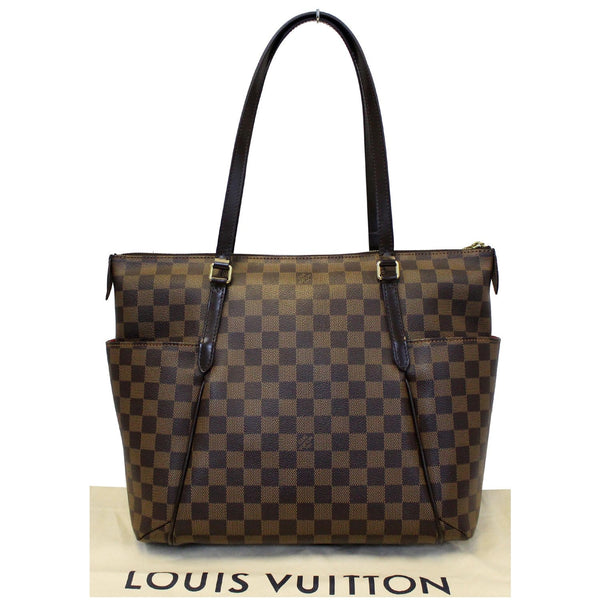 Louis Vuitton Totally MM Damier Ebene Shoulder Bag front view