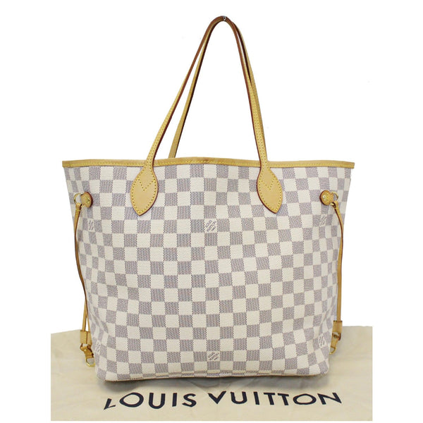 Louis Vuitton Neverfull MM Damier Azur Tote Bag - front view