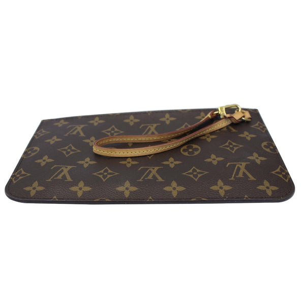 LOUIS VUITTON Pochette Wristlet Pouch Monogram Canvas Neverfull MM Brown